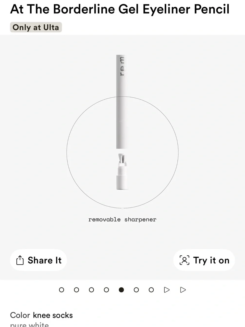 At The Borderline Gel Eyeliner Pencil — Pure White